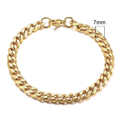 Curb Cuban Link Chain Bracelets