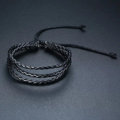 Braided Wrap Leather Bracelets