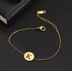 Customizable Hollow Letter Pendant Bracelets