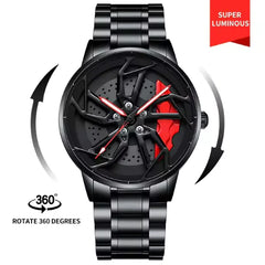 Men 3D Real Wheel Watches