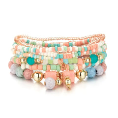 Multilayer Elastic Weave Bracelets