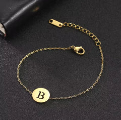 Customizable Hollow Letter Pendant Bracelets