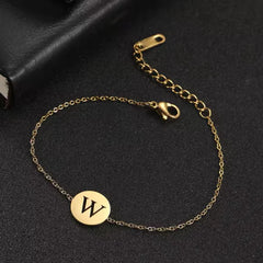 Customizable Hollow Letter Pendant Bracelets