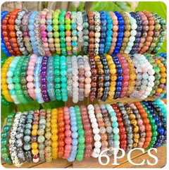 Natural Crystal Bead Bracelets Set