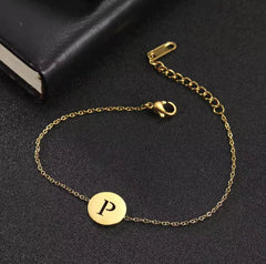 Customizable Hollow Letter Pendant Bracelets