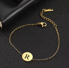 Customizable Hollow Letter Pendant Bracelets