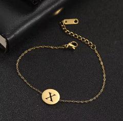 Customizable Hollow Letter Pendant Bracelets