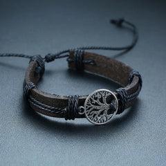 Braided Wrap Leather Bracelets