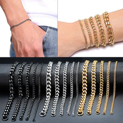 Curb Cuban Link Chain Bracelets