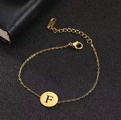 Customizable Hollow Letter Pendant Bracelets