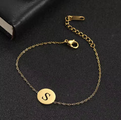 Customizable Hollow Letter Pendant Bracelets