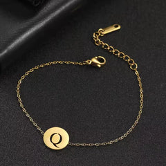 Customizable Hollow Letter Pendant Bracelets