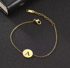 Customizable Hollow Letter Pendant Bracelets