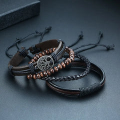 Braided Wrap Leather Bracelets