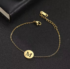 Customizable Hollow Letter Pendant Bracelets