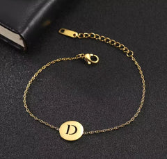 Customizable Hollow Letter Pendant Bracelets